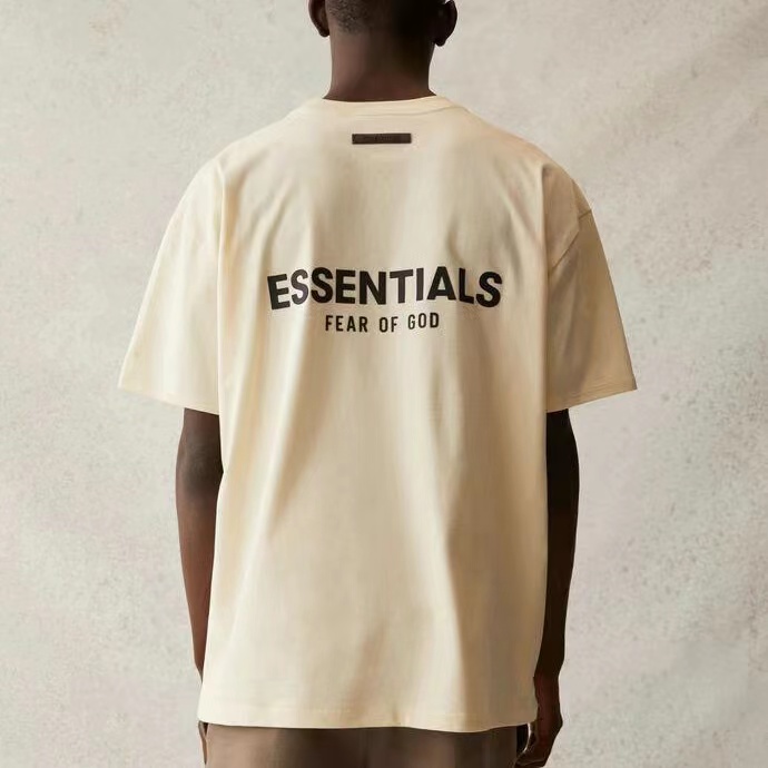 FOG Essentials 21ss 复线 3D胶印 背后字母Logo宽松短袖 T恤 tee