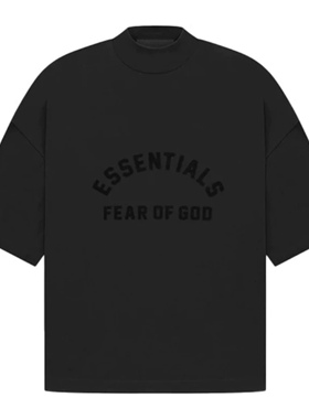 FOG Essentials SS23 Jet Black纯色字母印花 宽松短袖圆领T恤