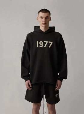 FOG ESSENTIALS 22ss 复线1977数字印花针织套头连帽卫衣长袖帽衫