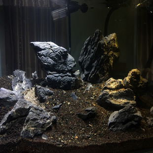 偏暗棕黑色鱼缸底沙幽暗色造景雷龙鱼沙子斑马鱼六间水族沙深色砂