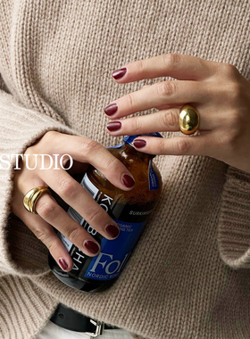 LieStudio高级简约圆环丹麦戒指