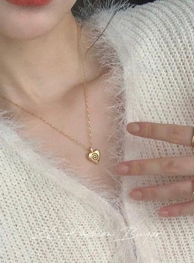 WolfCircus爱心漩涡小众项链