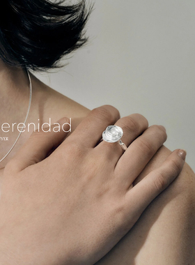 LaSerenidad玫瑰雕刻纹理戒指