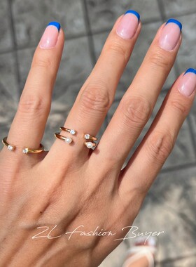 温莎迷你珍珠小气泡戒指三只套装