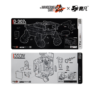 笨笨机械狗主题鼠标垫电竞乱纹布面 550W 赛凡自研 流浪地球2周边