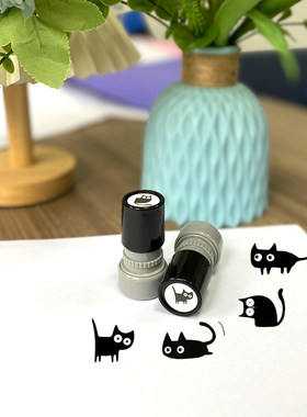 可爱小猫宕机表情包恶搞光敏印章学生手账diy装饰印章送同学礼物