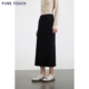 商场同款 高腰直筒半裙H型黑色过膝长裙 25秋冬新款 PURE TOUCH女装