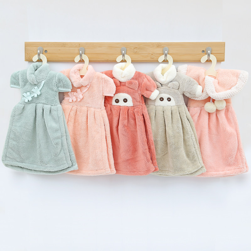 蜜菓擦手巾加厚吸水挂式可爱儿童小毛巾厨房卫生间擦水抹布手帕