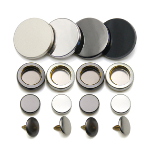 金属纽扣子母扣四合扣高档羽绒服棉衣羊绒双面尼大衣暗扣带钉摁扣