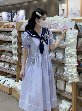 女大童学院风连衣裙夏装2026新款