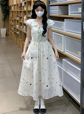 女大童小众碎花连衣裙夏季
