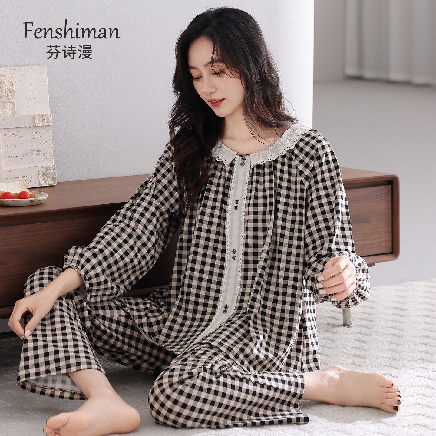 【超柔软】睡衣女士春秋纯棉长袖