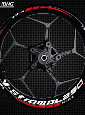 适用摩托车V-Strom  DL250 650 1000改装轮毂反光防水贴纸贴花
