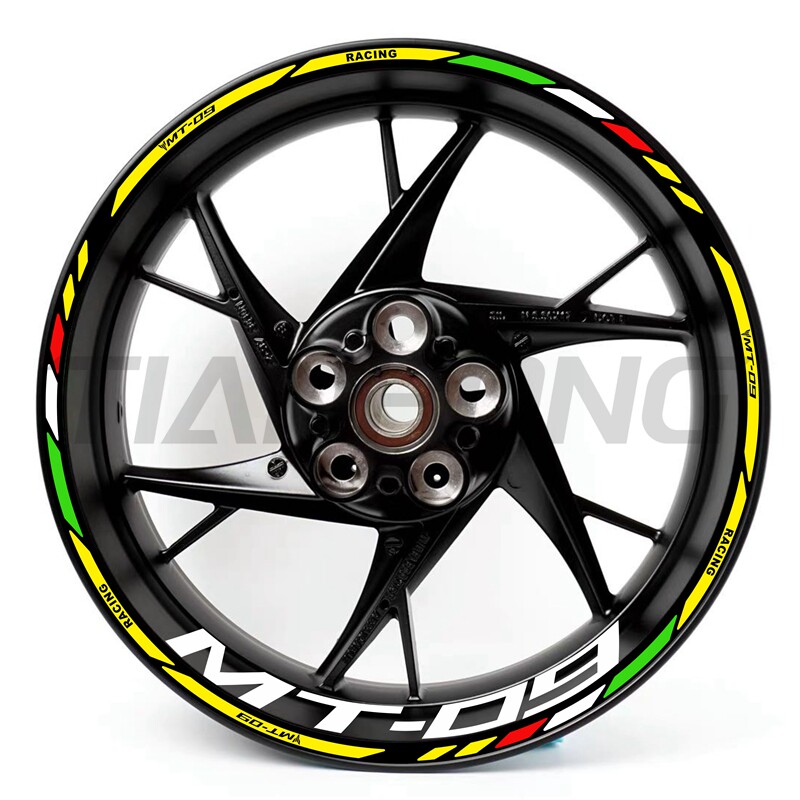 适用于雅马哈摩托车MT-03 07 09 10轮毂车圈钢圈防水反光贴纸贴花