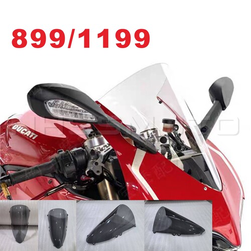 适用杜卡迪899/1199 R S改装竞技加高挡风玻璃挡风导流罩风挡