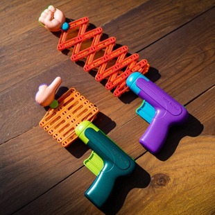 儿童伸缩拳头枪解压玩具网红创意整蛊搞怪80后怀旧男孩女孩3一6岁