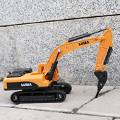 打钻机玩具车儿童挖掘机运输土工程车宝宝破碎机3 6岁2男孩合金