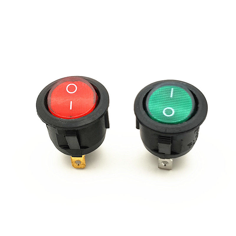 10个包邮  kcd1-105n圆形开关带灯煮蛋器电煮锅船型开关3脚2档