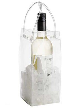 外贸ICE BAG红酒啤酒饮料冰袋加厚PVC冰酒袋冰粒葡萄酒冷却冰镇器