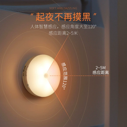 Ночник для шкафа для кровати для спальни, умное физиологичное индукционное бра для коридора, человеческий датчик