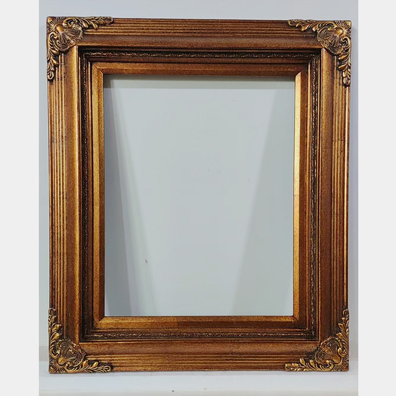 欧式实木油画框复古暗金色黑色装裱画宽度10.3cm厚度5.2cm