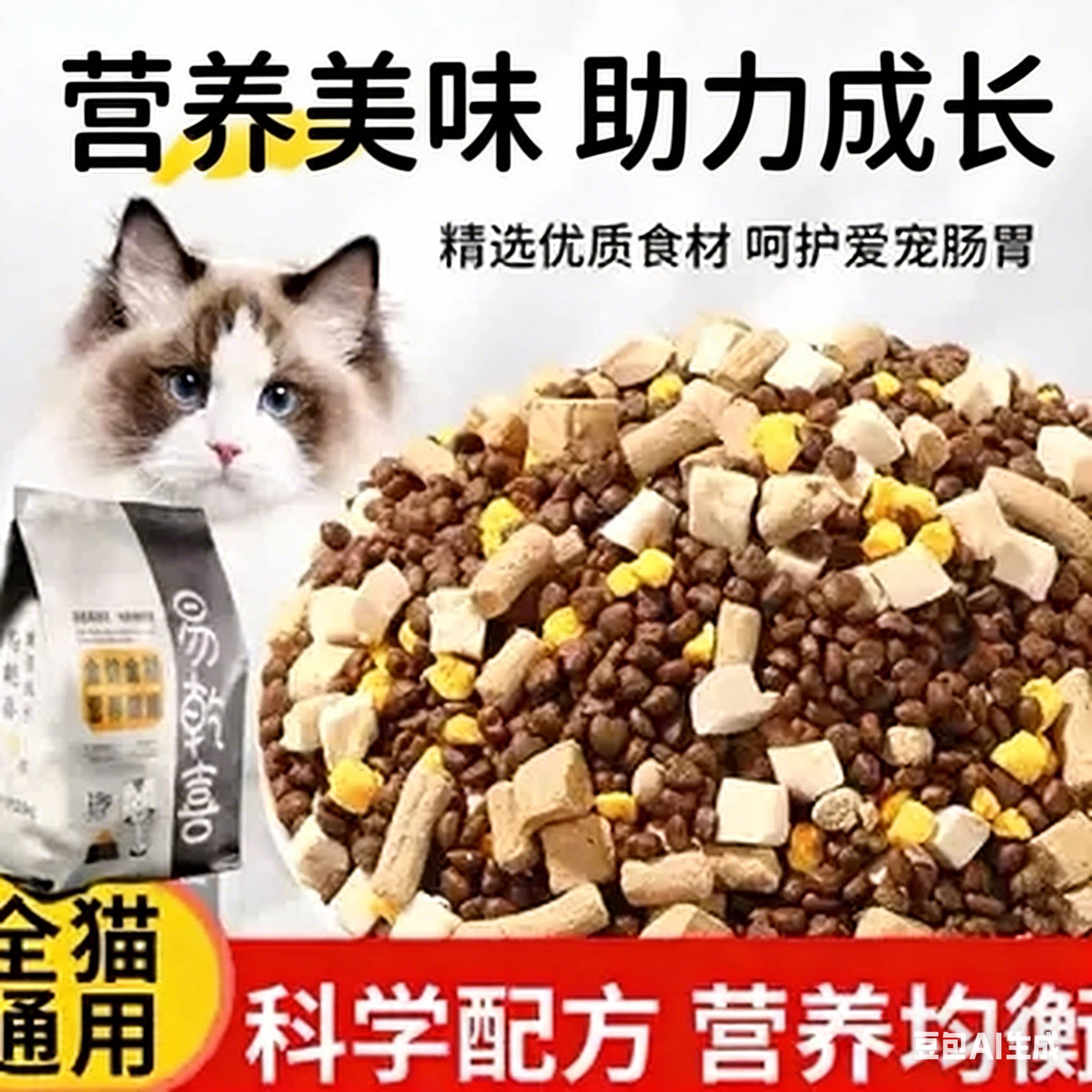 猫粮通用型冻干全阶段多拼正品粮