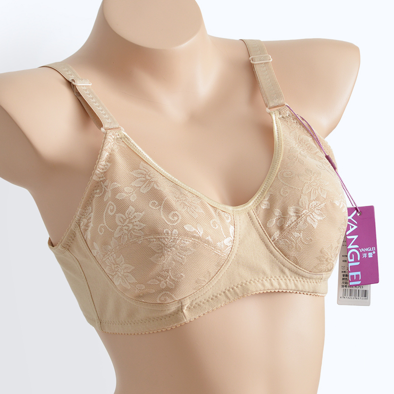 洋蕾中老年无钢圈纯棉文胸