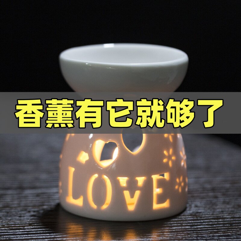 陶瓷香薰灯精油灯蜡烛香薰机卧室家用美容院熏复古炉香薰炉浪漫T
