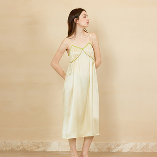 pajama 舒适家居服 夏季 重磅轻奢真丝女吊带睡裙桑蚕丝绸宽松A版