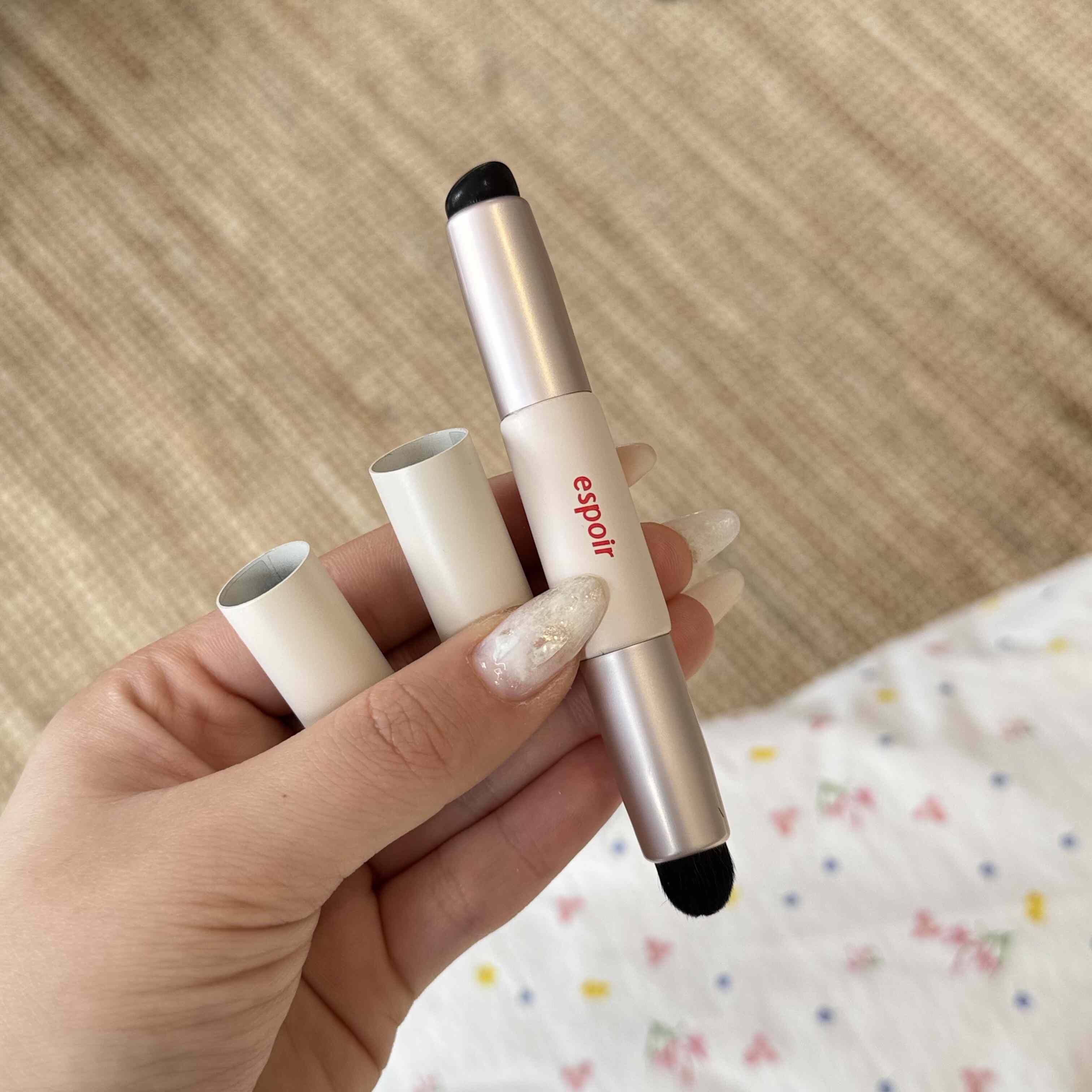 新品！韩国艾丝珀唇刷双头硅胶/毛刷口红晕染刷圆头带帽刷遮瑕刷