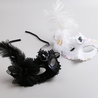 塔塔高万圣节面具假面舞会百合花