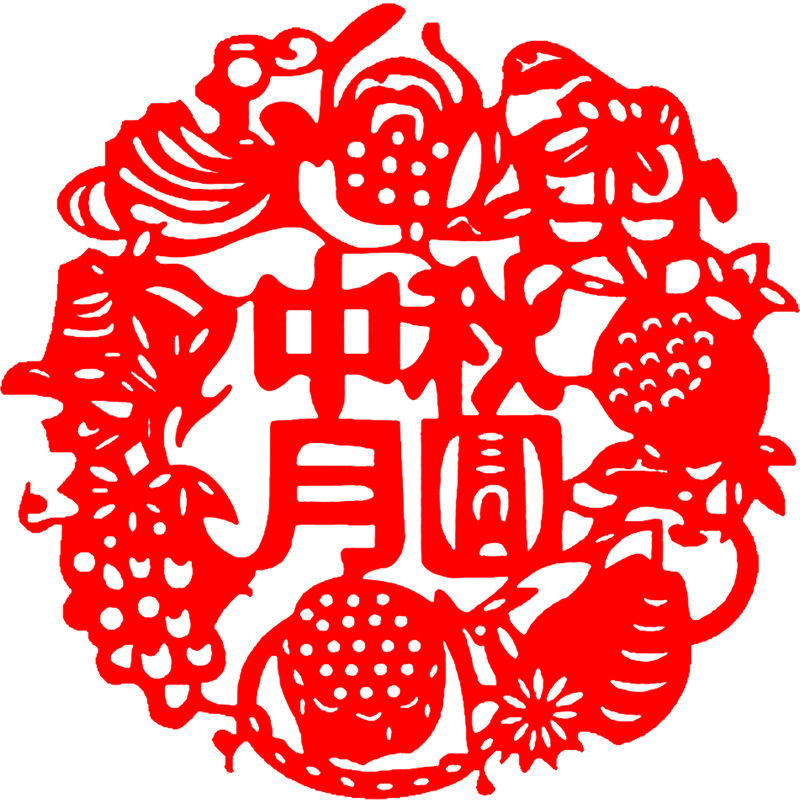 中秋节剪纸儿童手工剪纸玉兔剪纸图案底稿刻纸模板图样工具套装