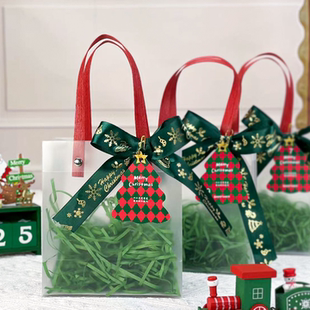 平安夜苹果礼品袋圣诞节小礼物简约零食糖果包装 饰手提袋 礼盒装