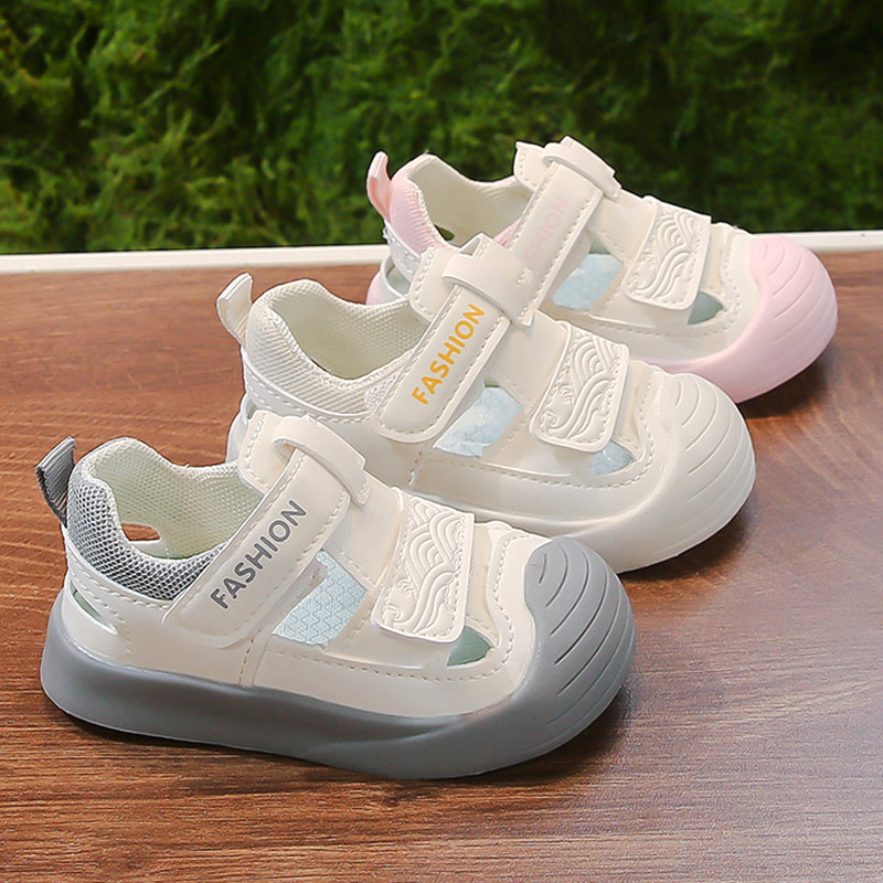 夏季儿童男女宝宝凉鞋1一3岁婴儿学步鞋男童透气包头小童鞋子机能