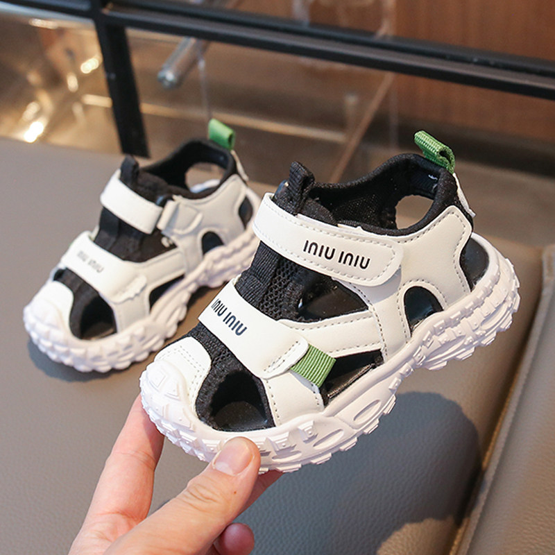 夏季小童凉鞋1一6岁男童鞋子宝宝软底防滑女童儿童包头运动沙滩鞋