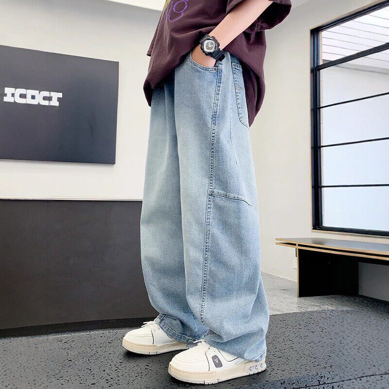 法国BADNUT男童裤子春夏2026新款痞帅儿童牛仔裤中大童薄款休闲裤