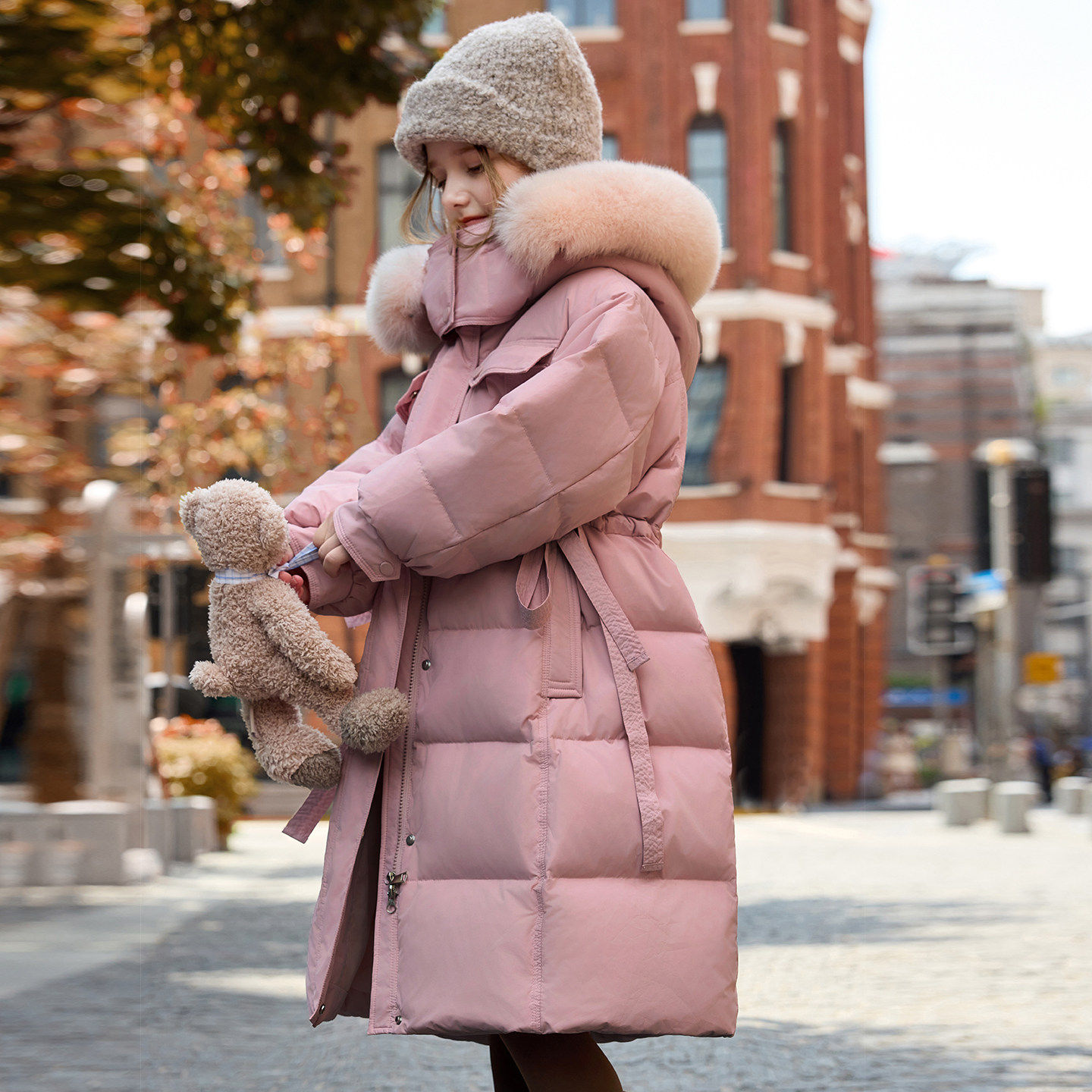 法国BADNUT新款儿童羽绒服女童中长款加厚冬季保暖外套白鸭绒大童,童装/婴儿装/亲子装,羽绒服,淘宝优惠券,粉丝福利购,淘宝优惠卷