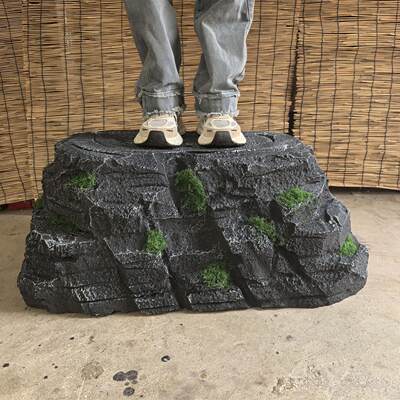 仿真高密度泡沫道具石凳假石头舞台室外山水石头演出定制仿真石凳