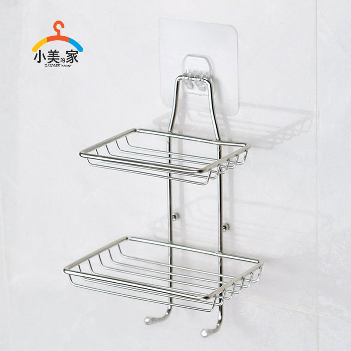 免打孔不锈钢肥皂架浴室吸壁式香皂盒卫生间单层双层沥水皂碟架,家庭/个人清洁工具,皂盒,淘宝优惠券,粉丝福利购,淘宝优惠卷