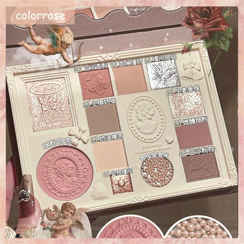 colorrose眼影盘高光腮红一体盘