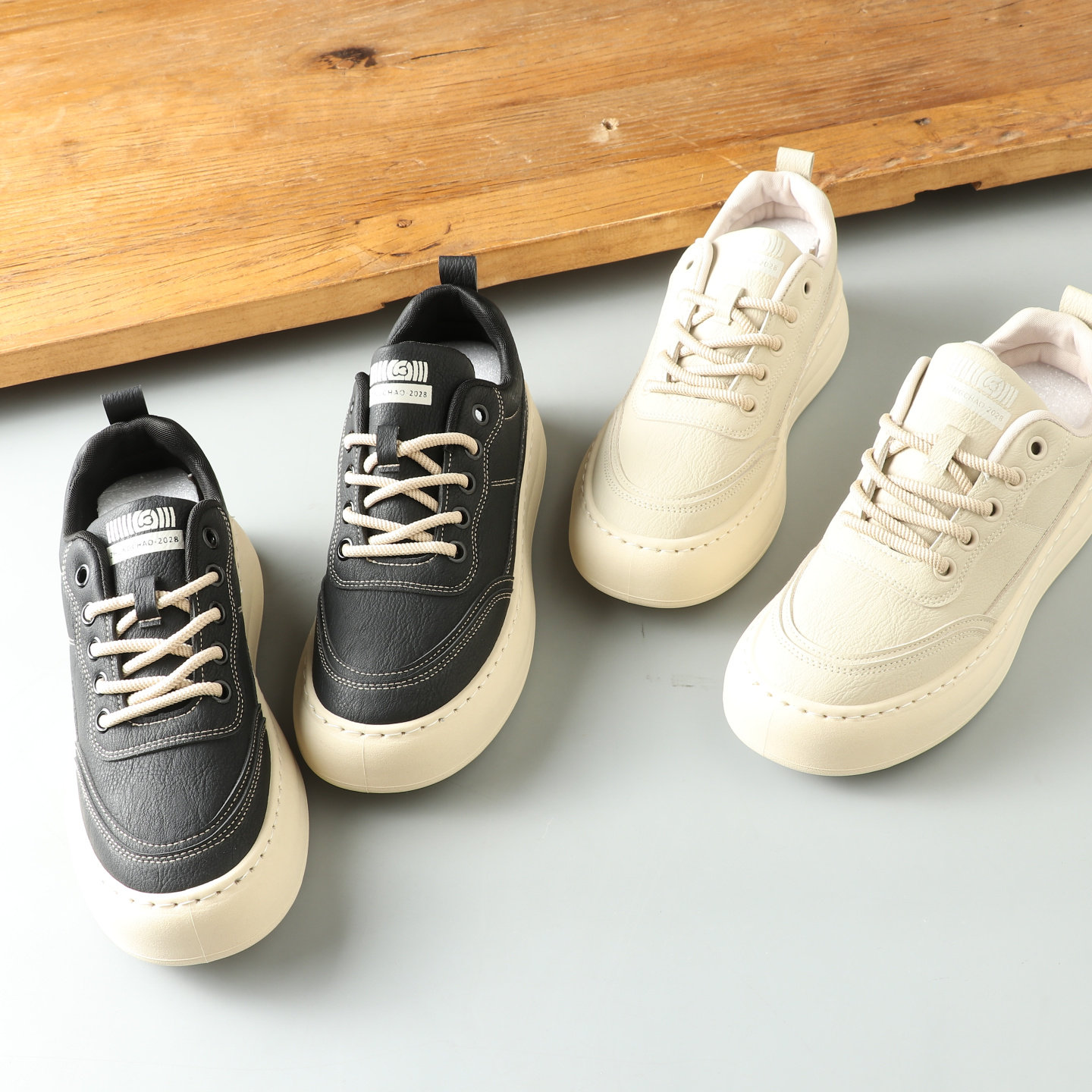 舒适好穿大厚底外贸工厂春季新品男士时尚百搭运动系带休闲鞋板鞋,流行男鞋,时尚休闲鞋,淘宝优惠券,粉丝福利购,淘宝优惠卷