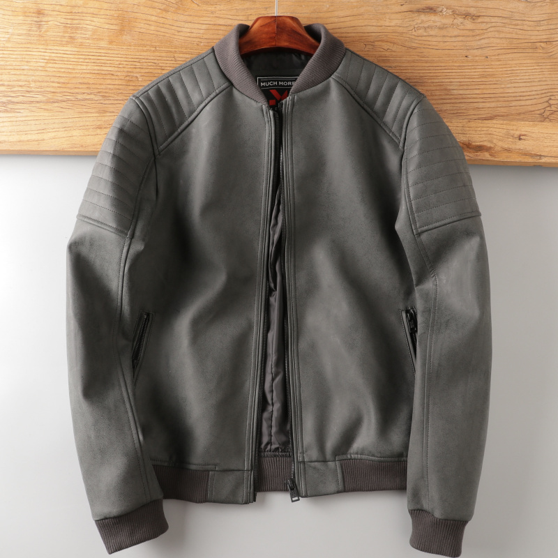 男士休闲百搭皮夹克外套