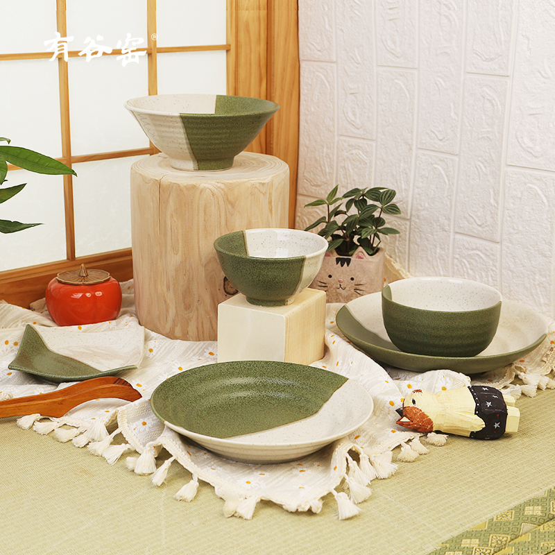 有谷窑釉下彩陶瓷碗盘餐具家用