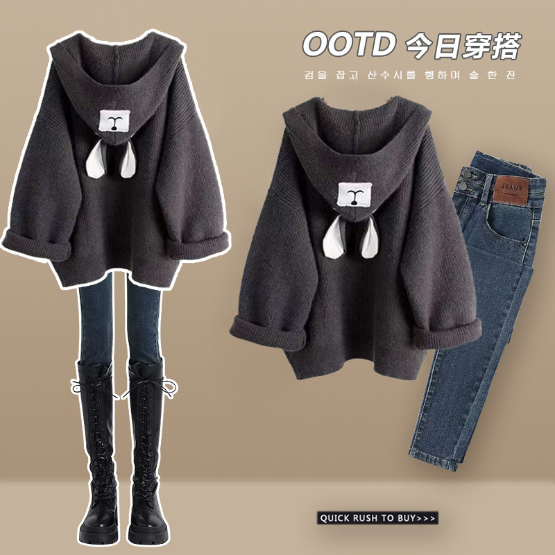 今年流行冬装搭配一整套法式女装茶系穿搭冬季职业套装女小个子