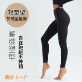 收腹运动打底裤 出口品质300D轻塑高腰加绒鲨鱼裤 清仓 女 特价