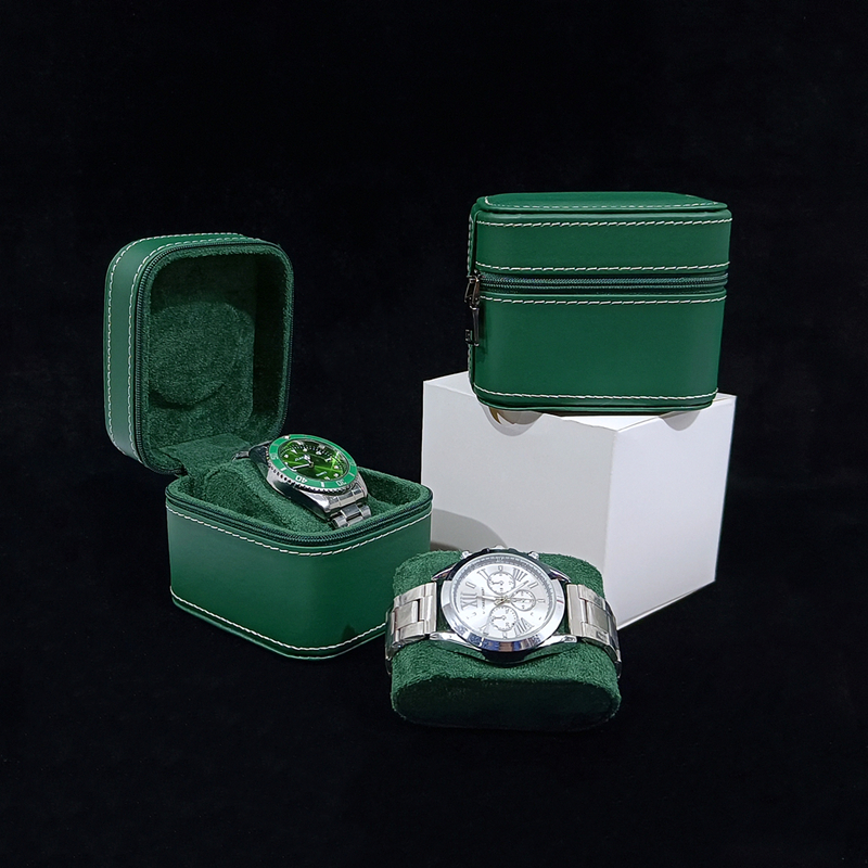 欧式方形旅行便携抗压拉链手表包