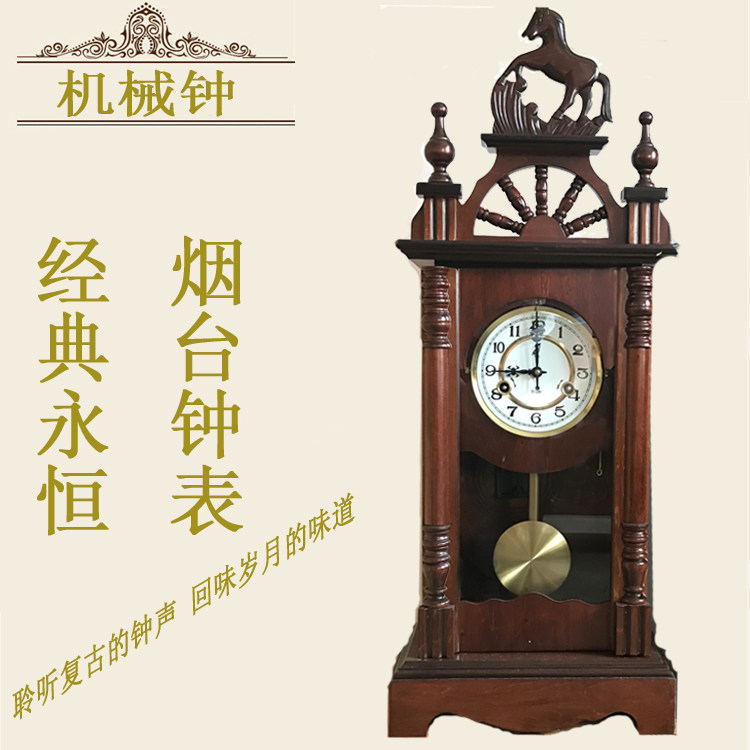 复古机械钟表纯铜机芯发条座钟老式上链台钟风水镇宅整点报时钟表