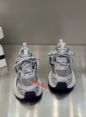 2025新款真皮厚底松糕小怪兽老爹鞋女鞋增高休闲运动百搭透气网面