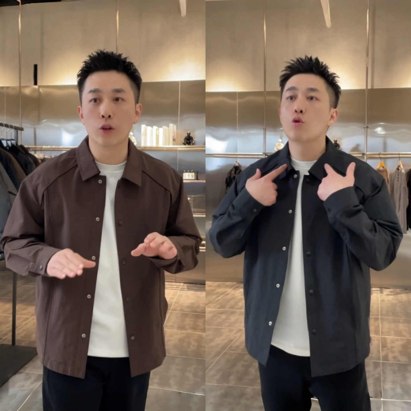 立体剪裁时尚休闲衬衫春季新款男士时尚百搭简约松弛感高品质外套