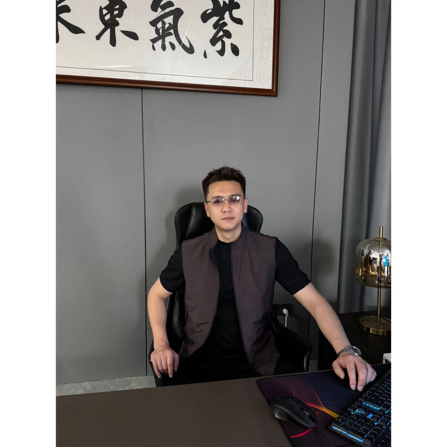秋季新款老钱风男士双面马甲